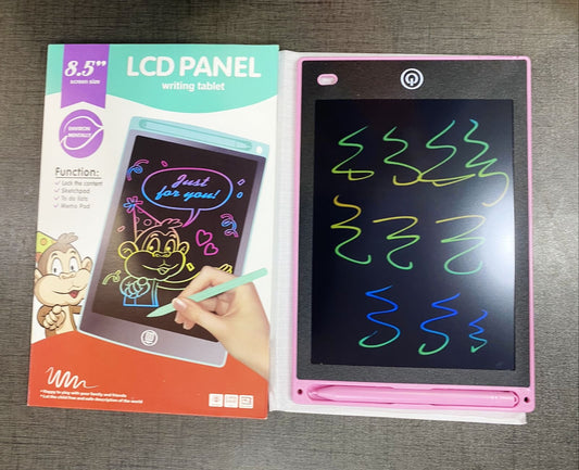 8.5 inch Multi Color Kids Paperless Electric Cell Operate Writing Tablet with Box (Premium Quality)