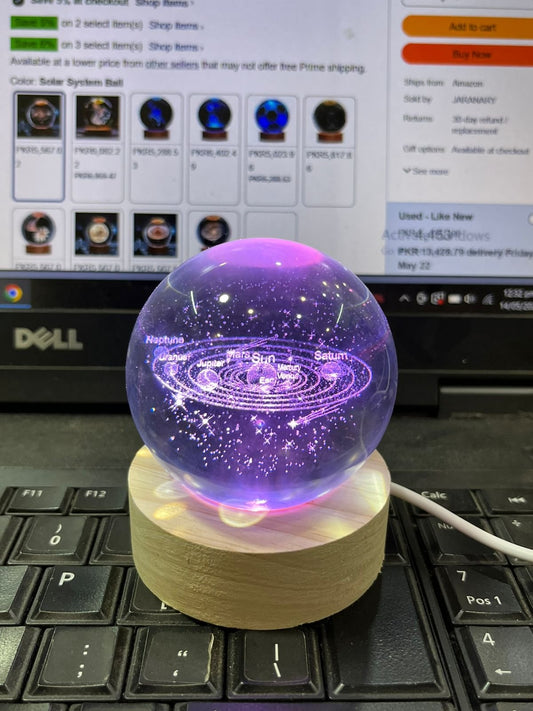 Crystal ball lamp big size rgb lights with remote