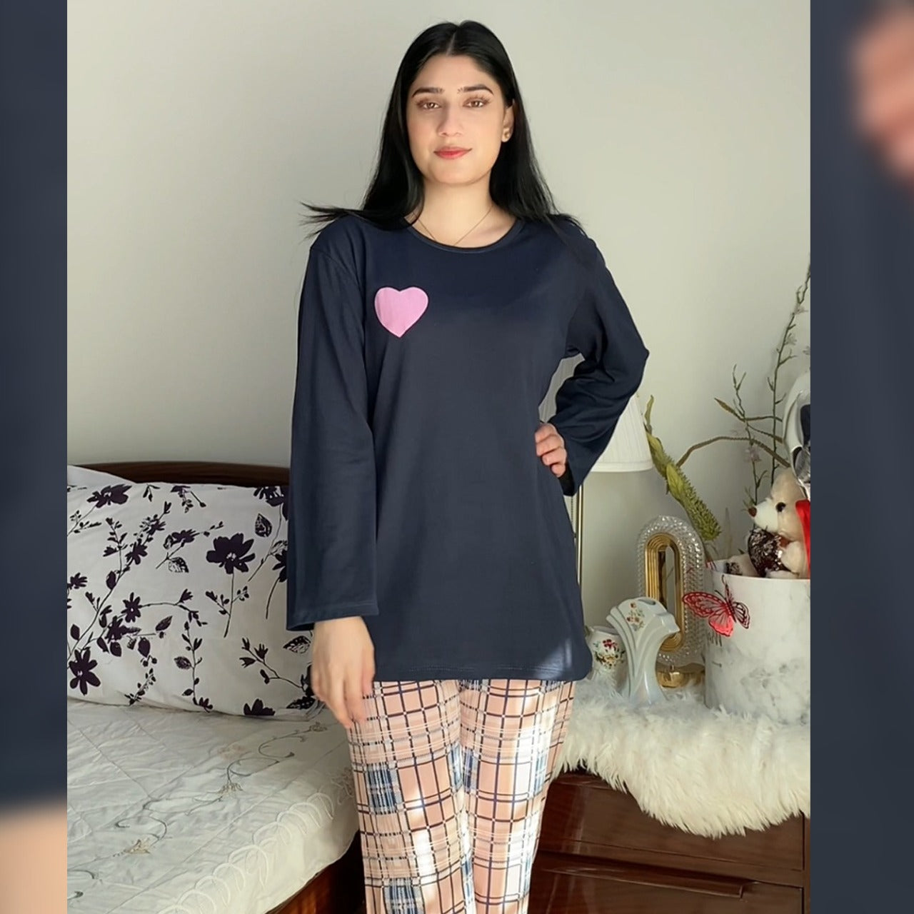 BLUE PINK CHECK STYLE