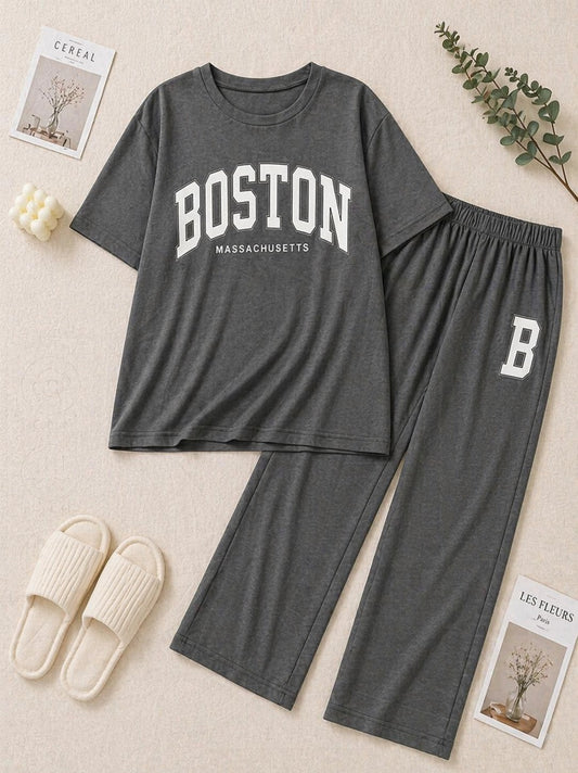 Boston Grey Night Suit