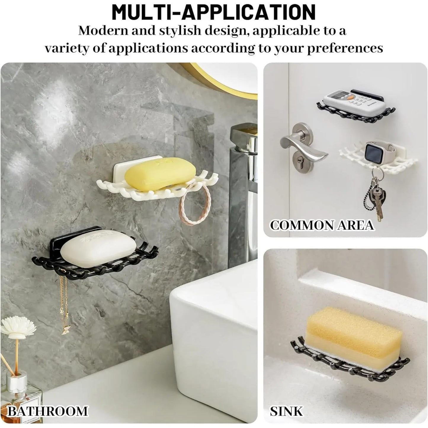 New Design Plastic Soap Holder ( Pack Of 3 )
