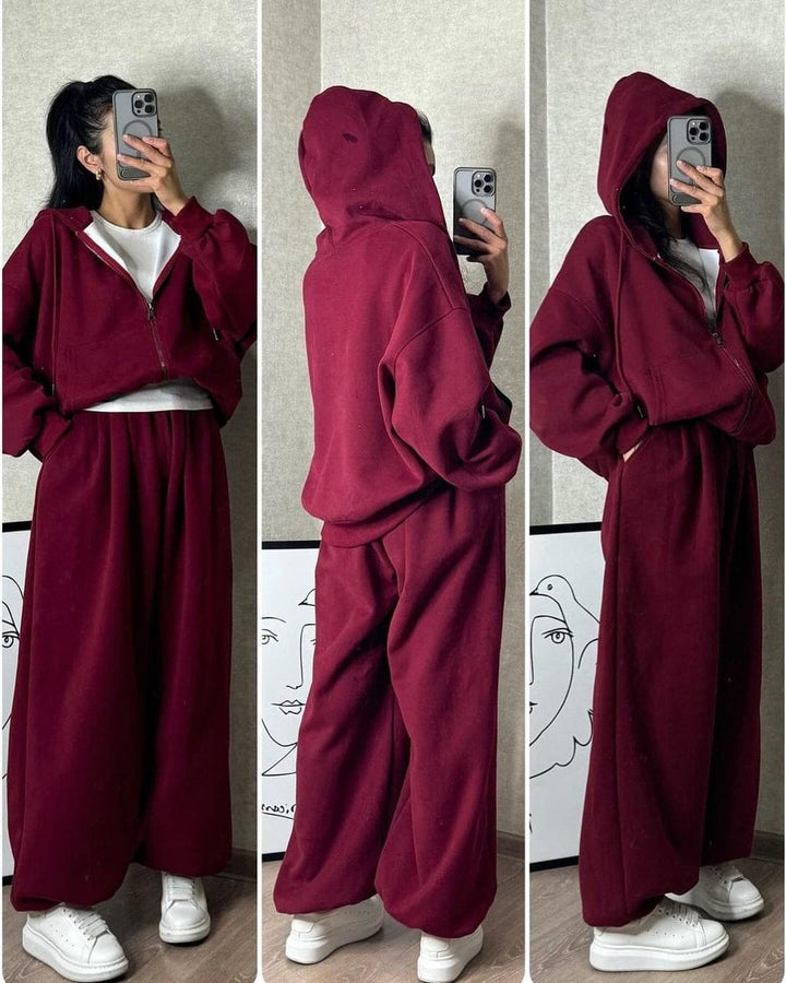Maroon Oversized Hoodie