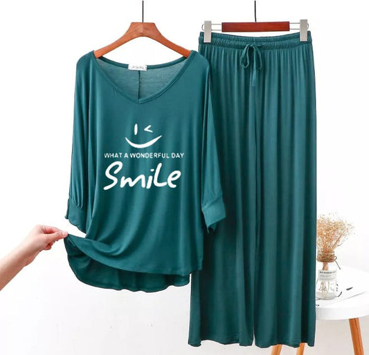 Wonderful day Printed Full Sleeves Persian Blue  Shirt & Palazzo