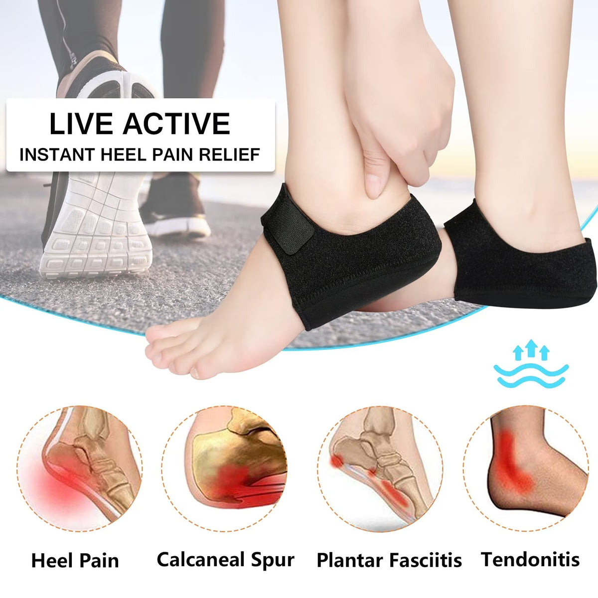Heel Protectors – 1 Pair + FREE Silicone Heel Protectors