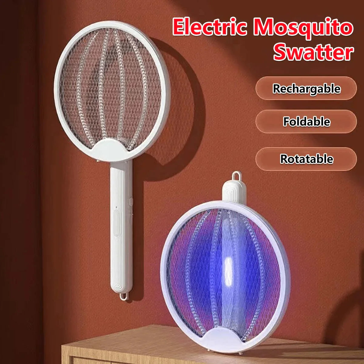 New Foldable UV Light Mosquito Killer Racket Lamp