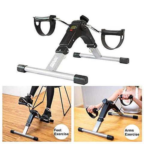 Mini Exercise Cycle Portable Pedal Bike for Hands and Feet with Slip-Resistant Grips