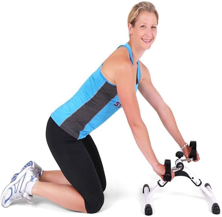 Mini Exercise Cycle Portable Pedal Bike for Hands and Feet with Slip-Resistant Grips