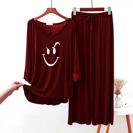 Maroon Smile Flapper Style ( Full Sleeve)