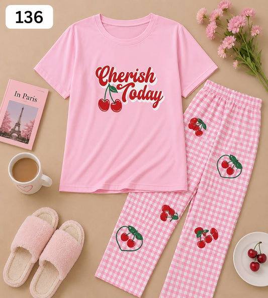 Cherish Today Cherry Printed Women's Pajama Set