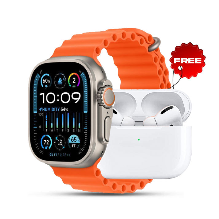 9 in 1 Combo - 7 Belts + 1 Airpods+ 1 Smartwatch with charging Cable