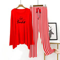 Red Shirt (What a Wonderful day) Printed With Lining Trouser  ( Full Sleeves)