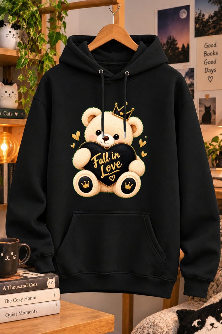 BZ - teddy bear Printed Kangaroo Hoodie ( Waterproof Print)