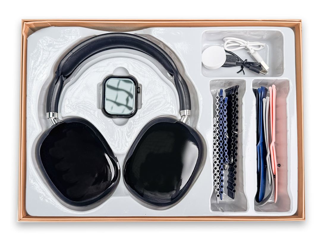 6 in 1 - Crown C6 Ultra-2 (1 Headphones & 1 smartwatch 3 silicone belts