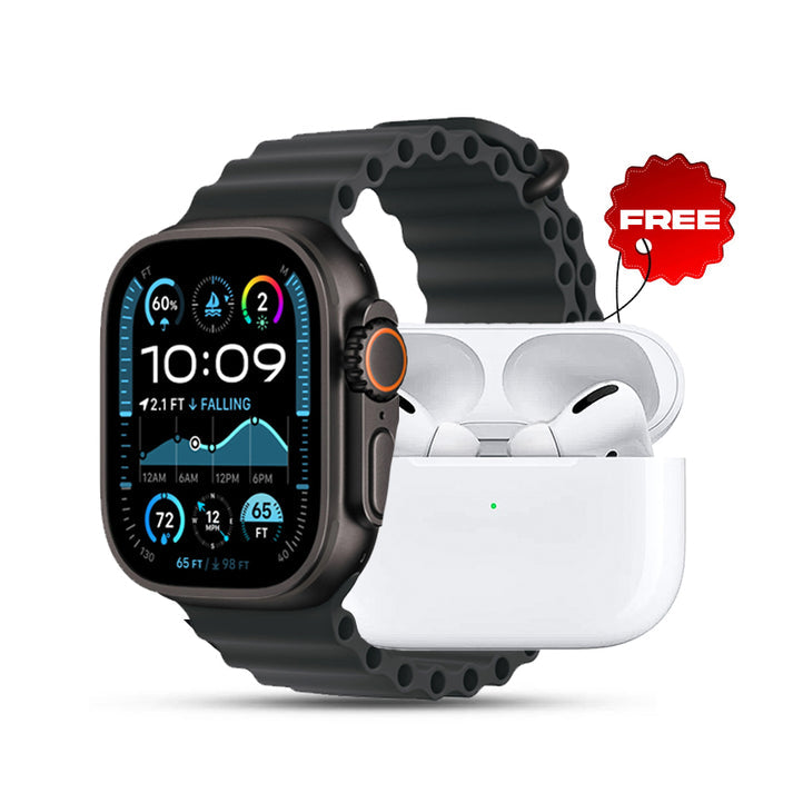 9 in 1 Combo - 7 Belts + 1 Airpods+ 1 Smartwatch with charging Cable